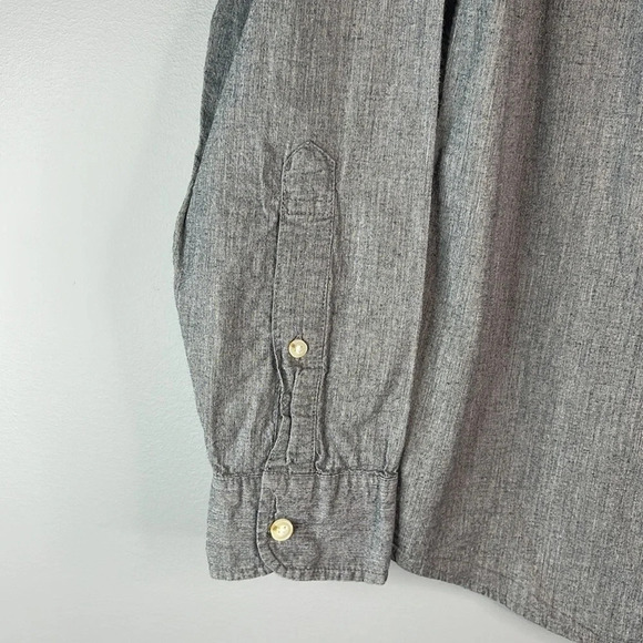 HOLLISTER Mens Preppy Button Down Shirt Bluish Grey Stretch Long Sleeve Size S - Picture 5 of 11